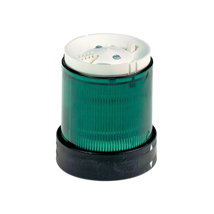 Schneider XVBC2B3 blue steady LED light module for Harmony XVB series, 24V AC/DC, modular tower light system, IP65 protection.